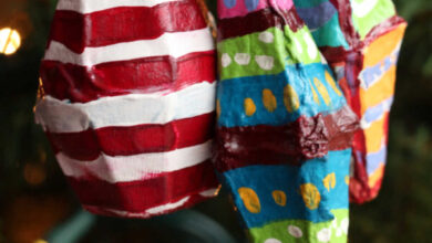 Painted Egg Carton Ornaments – Happy Hooligans