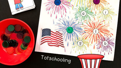 4th of July Alphabet Game for Preschoolers | Totschooling 4th of July Alphabet Game for Preschoolers | Totschooling