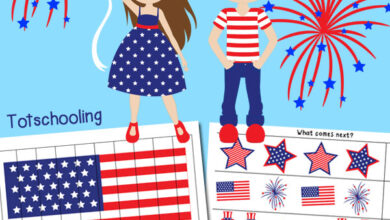 Free 4th of July Learning Pack for Tots & PreK | Totschooling