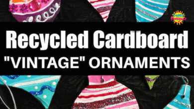 Cardboard “Vintage” Christmas Ornament Craft Cardboard “Vintage” Christmas Ornament Craft