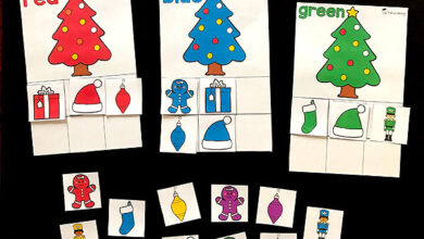 Christmas Color Sorting Printable Activity | Totschooling Christmas Color Sorting Printable Activity | Totschooling