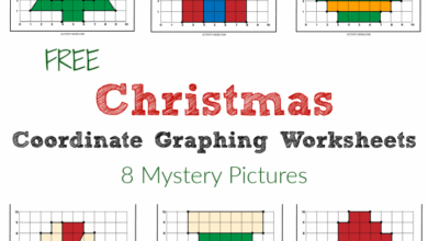Free Christmas Coordinate Graphing Worksheets