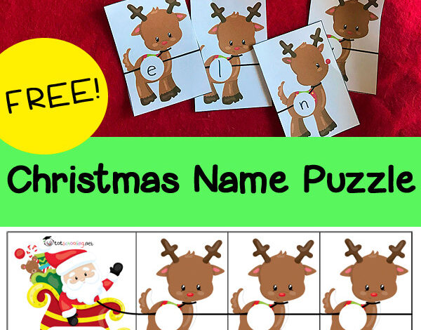 Christmas Name Puzzle | Totschooling Christmas Name Puzzle | Totschooling