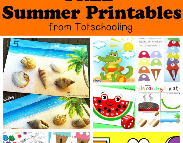 Free Summer Printables for Kids | Totschooling