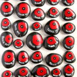 Painted Poppy Stones for Remembrance Day Painted Poppy Stones for Remembrance Day