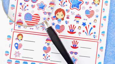 Free 4th of July I-Spy Printable | Totschooling
