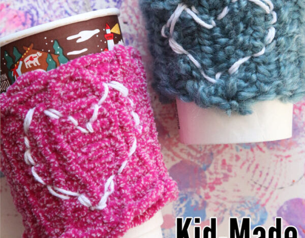 Loom-Knit Coffee Cup Sleeves Craft for Kids Loom-Knit Coffee Cup Sleeves Craft for Kids