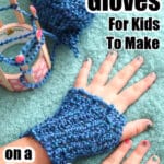 Loom Knit Fingerless Gloves (Homemade Knitting Loom) Loom Knit Fingerless Gloves (Homemade Knitting Loom)