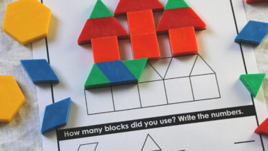 Pattern Block Mats – 4 Seasons | Totschooling Pattern Block Mats – 4 Seasons | Totschooling