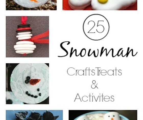 25 Snowman Crafts, Activities and Treats