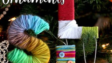 Yarn-Wrapped Cardboard Initial Ornaments – Happy Hooligans