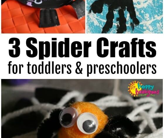 3 Easy Spider Crafts for Preschoolers