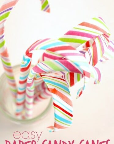 Quick and Easy Paper Candy Canes Craft- happy hooligans