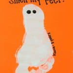 Halloween Footprint Ghost Craft for Preschoolers