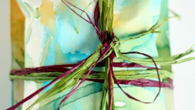 Homemade Wrapping Paper with Ice Pops