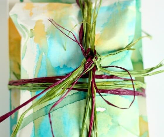 Homemade Wrapping Paper with Ice Pops Homemade Wrapping Paper with Ice Pops