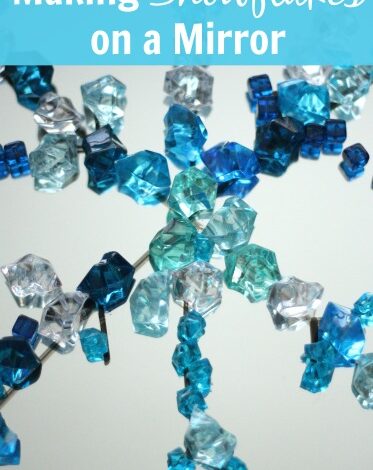 Snowflake Activity with Gems and Mirrors