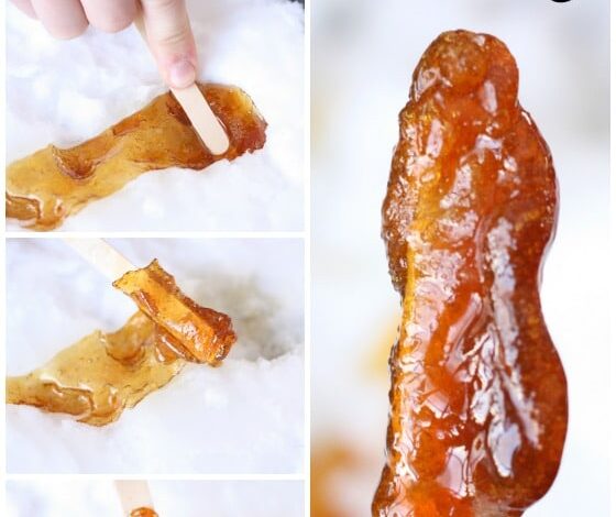 How to Make Maple Syrup Snow Candy