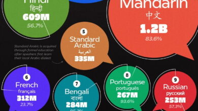 Infographic: “The World’s Most Spoken Languages in 2025”