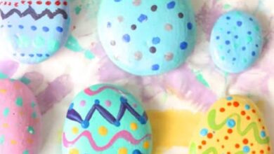 Painted Rock Easter Eggs Craft