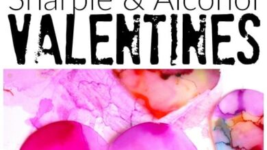 Sharpie and Alcohol Valentines Craft For Kids