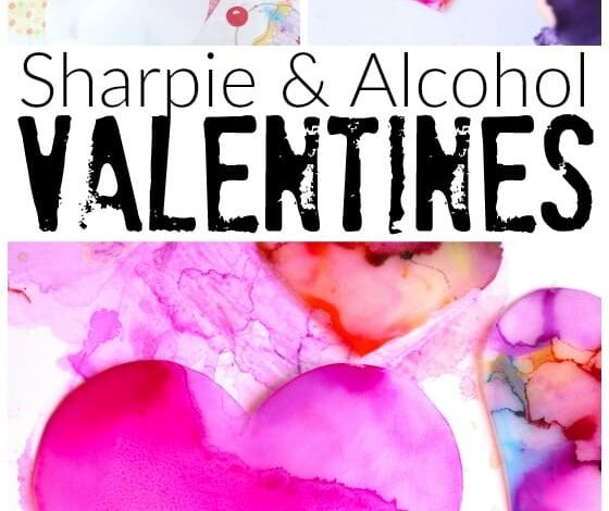 Sharpie and Alcohol Valentines Craft For Kids Sharpie and Alcohol Valentines Craft For Kids