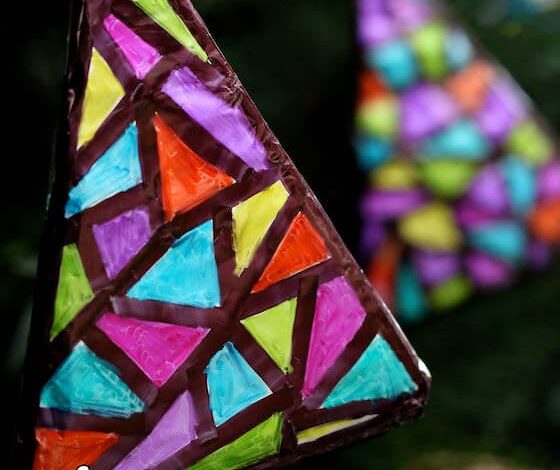 Sharpie and Tinfoil “Stained Glass” Christmas Trees Sharpie and Tinfoil “Stained Glass” Christmas Trees