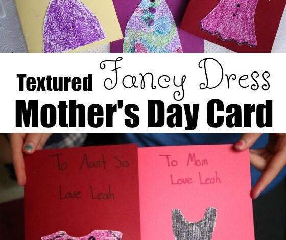 “Fancy Dress” Mother’s Day Card for Kids To Make