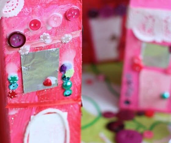 Milk Carton Valentines Houses for Kids to Make