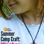 Painted Washer Necklace Craft for Kids