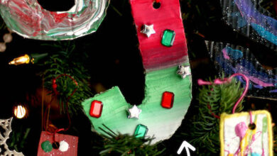 Painted Cardboard Initial Ornaments – Happy Hooligans Painted Cardboard Initial Ornaments – Happy Hooligans