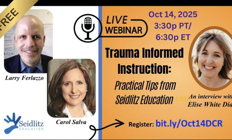 Join Us On Oct. 14th For A Free One-Hour Webinar On Trauma-Informed Instruction