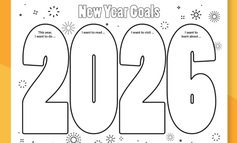 2026 New Year Goals Template: Free Goal Tracker