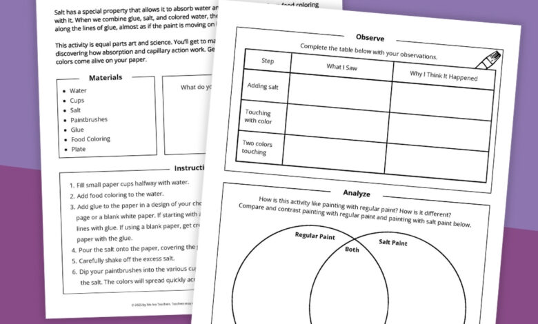 How To Create a Salt Painting (Plus Free Printable Worksheet)