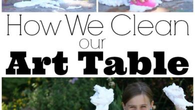 Fun and Easy Way to Clean your Art Table Fun and Easy Way to Clean your Art Table