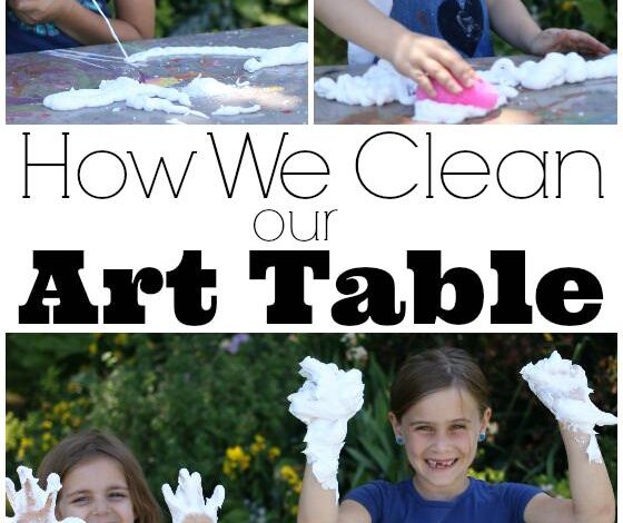 Fun and Easy Way to Clean your Art Table