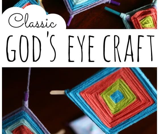 Colourful God’s Eye Craft – Weaving for Kids