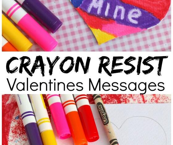 Crayon Resist Valentines Messages – Happy Hooligans