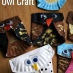 Folded Paper Plate Owls Craft for Kids Folded Paper Plate Owls Craft for Kids