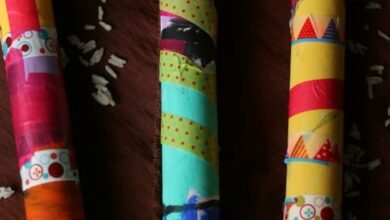 Colourful Rain Stick Craft for Spring