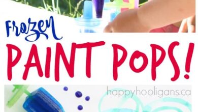Painting with Frozen Paint Pops