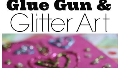 3-D Art Glue Gun and Glitter