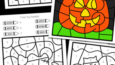 Halloween Color by Number | Totschooling Halloween Color by Number | Totschooling