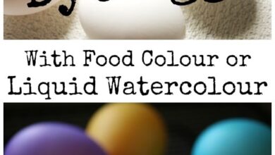 How to Dye Easter Eggs with Food Colouring or Liquid Watercolours