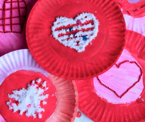 Paper Plate Heart Lacing Activity for Kids Paper Plate Heart Lacing Activity for Kids