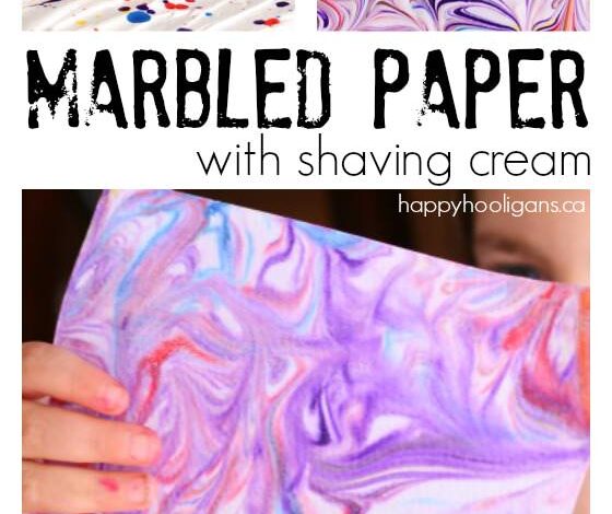 How To Make Marbled Paper with Shaving Cream and WaterColours