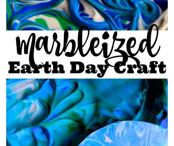 Marbled Earth Day Craft for Kids