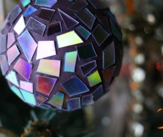 Easy, Gorgeous Mosaic DVD Ornaments