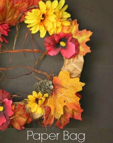 Make a Gorgeous Fall Wreath out of a Paper Bag