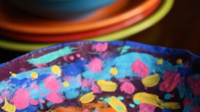 Gorgeous, Kid-Made Paper Mache Platter